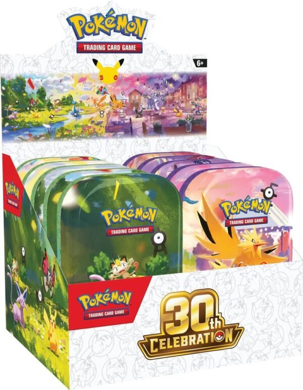 Pokémon TCG 30th Celebration Mini Tin Display