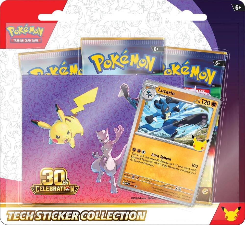 Pokémon TCG: 30th Celebration Tech Sticker Collection [Lucario]